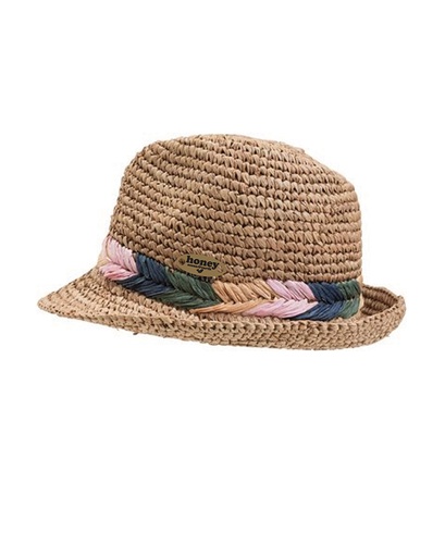 O&E LADIES MAUI FEDORA CANE HAT 14S