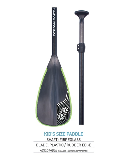 ONE KIDS FIBREGLASS SHAFT/PLASTIC BLADE RUBBER