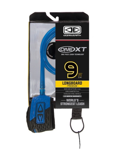 ONE LONGBOARD PREMIUM XT 9'0" ONE PIECE LEASH 18S